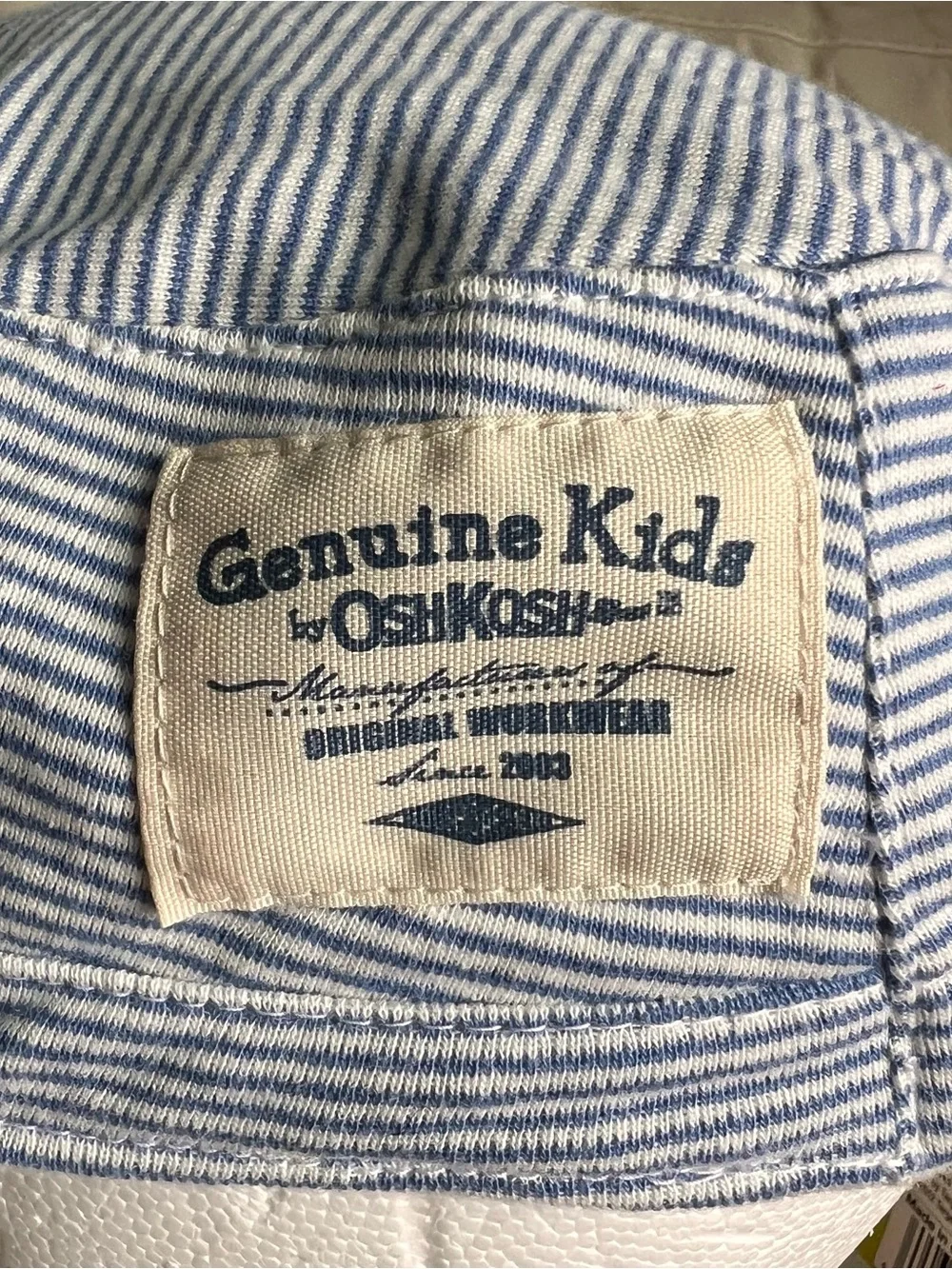 Genuine Kids by OshKosh Striped Cadet Cap - Blue & White 3T NWT!
